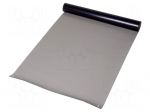 Bench mat | ESD | 600x1200mm | Thk: 2mm | grey | 0.001&divide;1G&Omega; | 180&deg;C