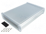Enclosure: multipurpose | X: 146.6mm | Y: 209mm | Z: 41.6mm | silver