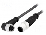 Cable: for sensors/automation | PIN: 4 | M12-M12 | 0.5m | plug | plug