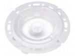LED lens | round | Mat: PMMA plexiglass | transparent | Colour: white