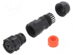 Connector: circular | female | plug | screw terminal | PIN: 5 | IP68