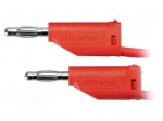Test lead | 70VDC | 33VAC | 32A | banana plug 4mm,both sides | red