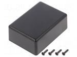 Enclosure: multipurpose | X: 50mm | Y: 70mm | Z: 27.5mm | TW | ABS | black