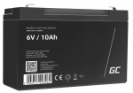 Green Cell AGM VRLA 6V 10Ah maintenance-free battery for the alarm system, cash register, toys