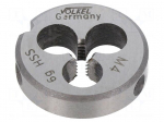 Threading die | M4 | 0.7 | &Oslash;: 20mm | Thk: 5mm | high speed steel | 6g