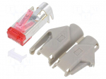 Connector: RJ45 | plug | PIN: 8 | Cat: 6 | unshielded | gold-plated | 8p8c