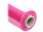 Stretch | ESD | L: 300m | W: 500mm | Thk: 25um | polyetylene | pink | <10G&Omega;