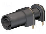 Laboratory connector: 4mm banana | socket | 24A | 33mm | black | brass