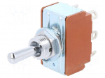 Switch: toggle | Pos: 3 | DP3T | ON-OFF-(ON) | 6A/250VAC | 20A/30VDC