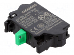 Contact block | 22mm | 3SU1.5 | front fixing | spring clamps