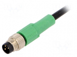 Cable: for sensors/automation | M8 | PIN: 3 | straight | 3m | plug | 4A