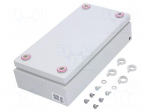 Enclosure: multipurpose | X: 150mm | Y: 300mm | Z: 80mm | KX | steel | IP66