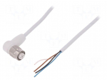 Cable: for sensors/automation | M12 | PIN: 4 | angled | 5m | plug | 250VDC