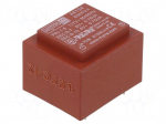 Transformer: encapsulated | 1.5VA | 117VAC | 9V | 9V | 83mA | 83mA | PCB