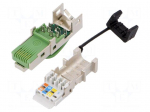 Connector: RJ45 | plug | PIN: 8 | Cat: 5 | shielded | gold-plated | 8p8c