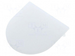 Cap for LED profiles | milky | 20pcs | plexiglass PMMA | rounded