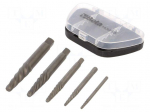 Tools set: screw extractor | 5pcs.