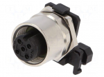 Connector: M12 | socket | PIN: 5 | female | 60V | angled 90&deg; | IP67 | THT
