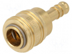 Quick connection coupling | straight | max.35bar | brass | D: 25mm