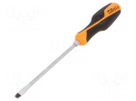 Screwdriver: standard | assisted with a key | slot | 6.5x1.2mm