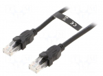 Patch cord | U/UTP | Cat: 6 | RJ45 plug,both sides | Cu | 8m | PVC | black