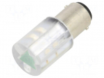 LED lamp | green | BA15D,T20 | 230VDC | 230VAC | plastic | -20&divide;60&deg;C