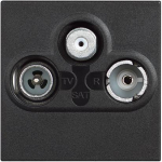 TV socket star demixed coaxial socket for single-user aerial systems