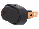 ROCKER | SPST | Pos: 2 | ON-OFF | 30A/12VDC | red | LED | RD | Rcont max: 50m&Omega;
