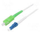 Fiber patch cord | OS2 | LC/UPC,SC/APC | 5m | 9/125um | LSZH | white | LAN