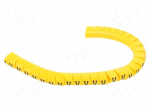 Marker: cable | Marking: V | 2.5&divide;5mm | PVC | yellow | leaded | PA-1 | L: 3mm