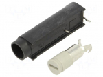 Fuse holder | 10A | 250VAC | FAU | THT | black | UL94V-0 | thermoplastic