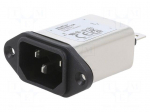 Connector: AC supply | socket | male | Inom: 3A | Ir: 310uA | 250VAC | 1M&Omega;