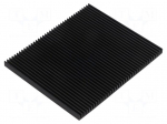 Heatsink: extruded | grilled | black | L: 75mm | W: 90mm | H: 5mm | anodized
