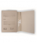 Folder SMLT, archival, A4 2cm, 400g, with 2 straps, with print, brown, cardboard