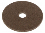 Grinding pin | fleece | Dim: &Oslash;125x6mm | Grit: 6A | mounting holes