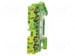 Splice terminal: rail | ST | spring clamp | yellow-green | 31A | ways: 1