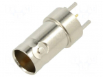 Connector: BNC | socket | female | straight | 75&Omega; | THT | on PCBs | PTFE
