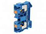 Splice terminal: rail | PT | 57A | 1kV | for DIN rail mounting | blue