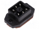 Connector: rectangular | GO | socket | male | PIN: 6 | 6A | 50V | IP65 | black