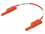 Test lead | 16A | banana plug 4mm,both sides | Urated: 1kV | red