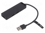 Hub USB | OTG,USB 2.0 | PnP,LED status indicator | black | 480Mbps