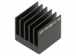 Heatsink: extruded | grilled | BGA | black | L: 15mm | W: 15mm | H: 14.5mm