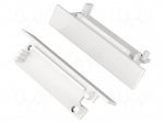 Cap for LED profiles | white | 20pcs | ABS | FLAT8