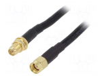 Cable | 1m | RP-SMA male,RP-SMA female | black | straight | 50&Omega;
