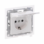 SUNO IP 44 2P+E SOCKET SCHUKO STANDARD AUTO TERMINALS SHUTTERED WHITE
