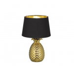 Trio Pineapple table lamp 43 cm E27 gold/black gaismeklis R50431079 4017807377613