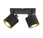 Trio Tommy spotlight 2-pc E14 matt black/gold gaismeklis R80332079 4017807388947