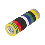 Isoleerlindid ja teibid // Isolatsiooniteibid // Komplet taśm izolacyjnych klejących REBEL (10 szt. - 0,13 mm x 19 mm x 20 yd) mix kolor&oacute;w