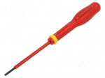 Screwdriver: insulated | slot | 2.5x0.4mm | Blade length: 75mm | 1kVAC