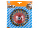 Wheel brush | 150mm | brass | Mounting: screwed fole
